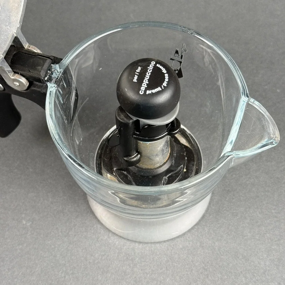 Bialetti Mukka Express Glass Cappuccino Maker Upper Carafe Replacement